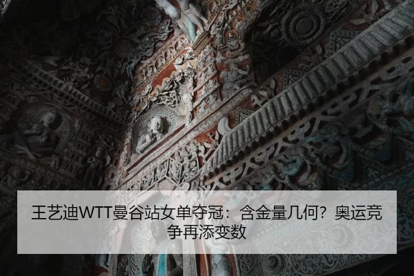 王艺迪WTT曼谷站女单夺冠：含金量几何？奥运竞争再添变数